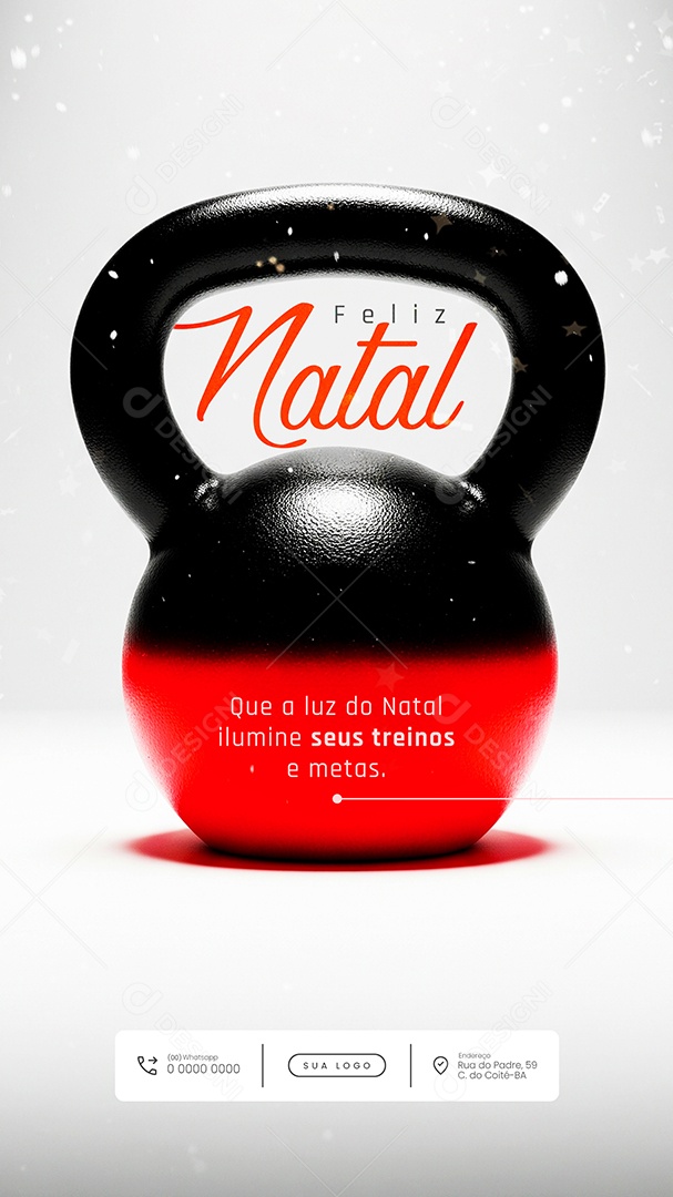 Feliz Natal 25 de Dezembro Story Seus Treino e Metas Social Media PSD Editável