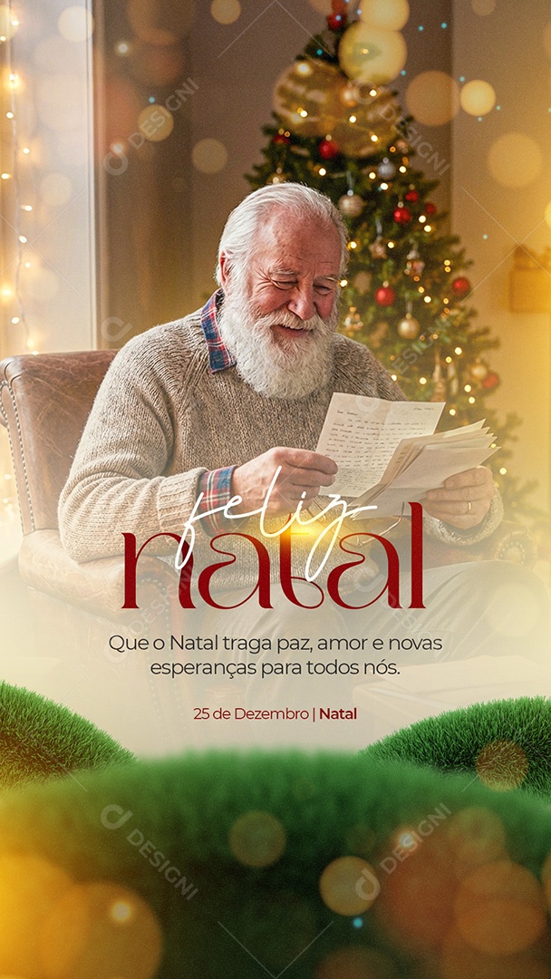 Story Feliz Natal 25 de Dezembro Social Media PSD Editável