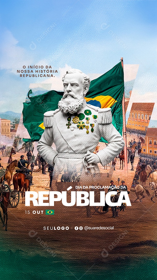 Story Dia da Proclamação da República 15 de Novembro Social Media PSD Editável