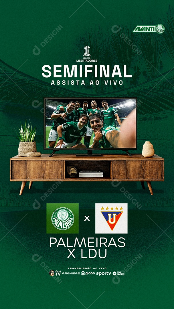 Story Libertadores Semifinal Palmeiras x LDU Social Media PSD Editável