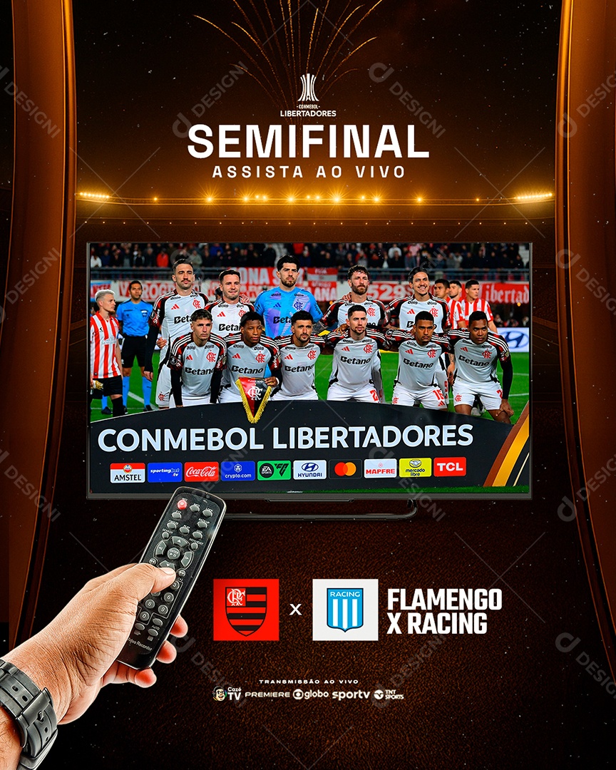 Libertadores Semifinal Assista Ao Vivo Social Media PSD Editável