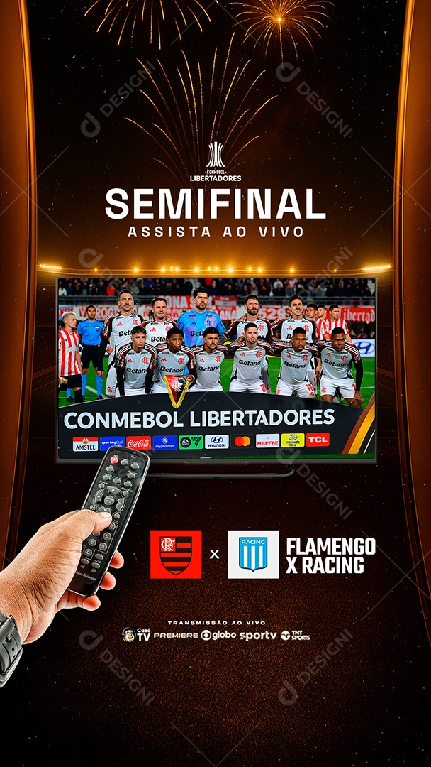 Story Libertadores Semifinal Assista Ao Vivo Social Media PSD Editável