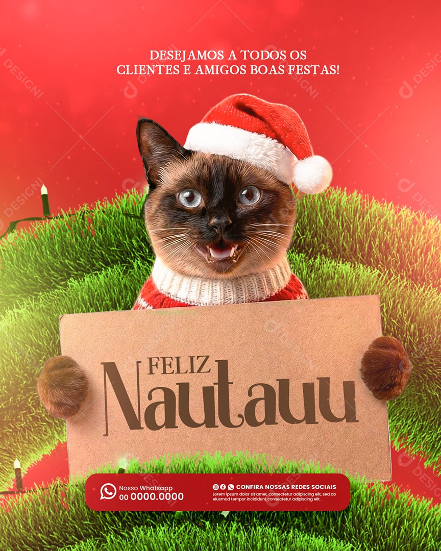 Feliz Natal Petshop Social Media PSD Editável