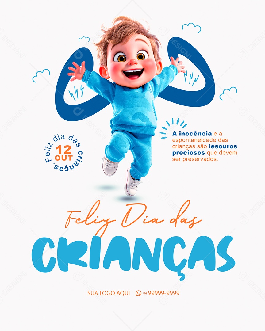 Feliz Dia das Crianças 12 de Outubro Social Media PSD Editável