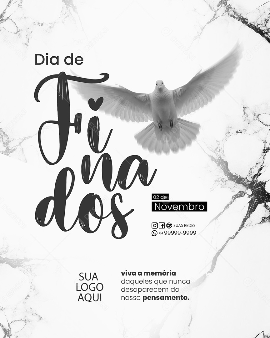 Dia de Finados 02 de Novembro Social Media PSD Editável