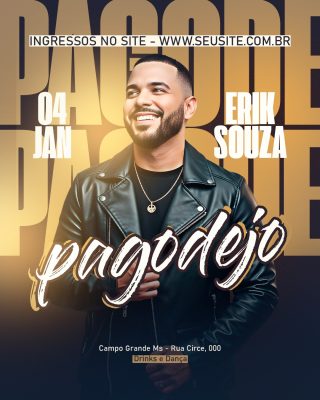 Pagodejo Erik Souza Banner 04 Jan Ingressos no Site PSD Editável