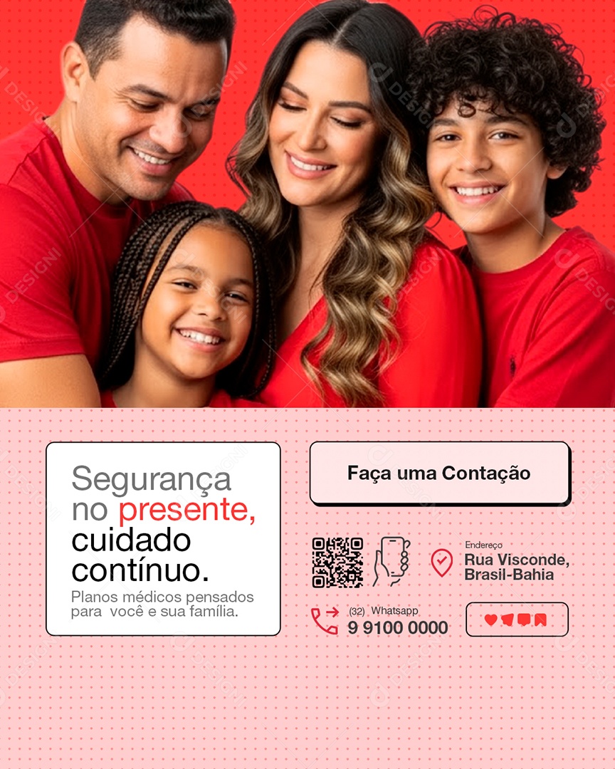 Convênio Médico Segurança no Presente Social Media PSD Editável