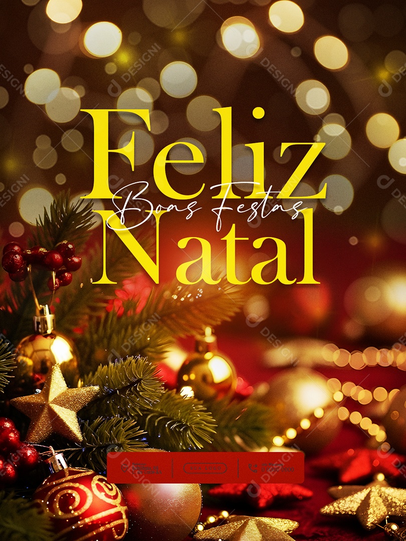 Feliz Natal 25 de Dezembro Feed Boas Social Media PSD Editável