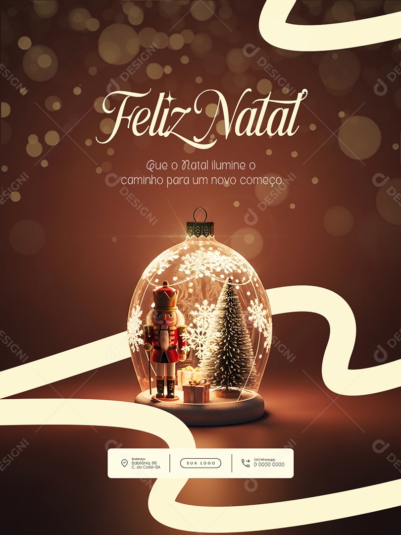 Feliz Natal 25 de Dezembro Feed Caminho Para um Novo Começo Social Media PSD Editável