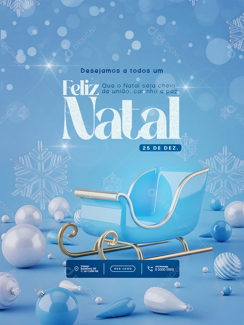 Feliz Natal 25 de Dezembro Feed Cheio de União Social Media PSD Editável