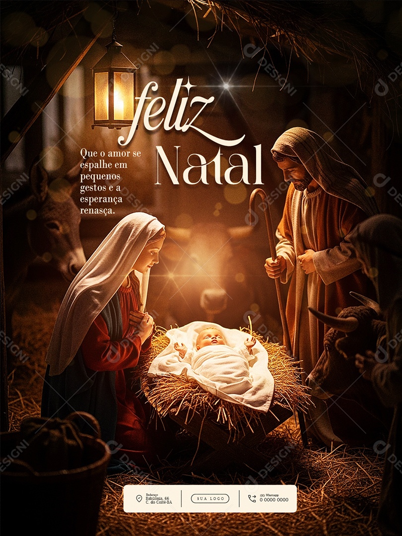 Feliz Natal 25 de Dezembro Feed Gestos Social Media PSD Editável