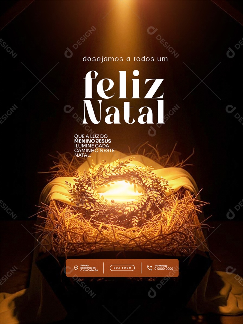 Feliz Natal 25 de Dezembro Feed MEnino Jesus Social Media PSD Editável