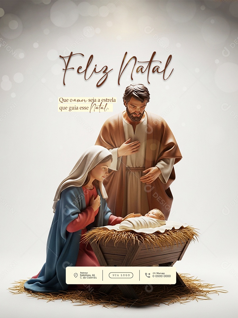 Feliz Natal 25 de Dezembro Feed que o Amor Social Media PSD Editável