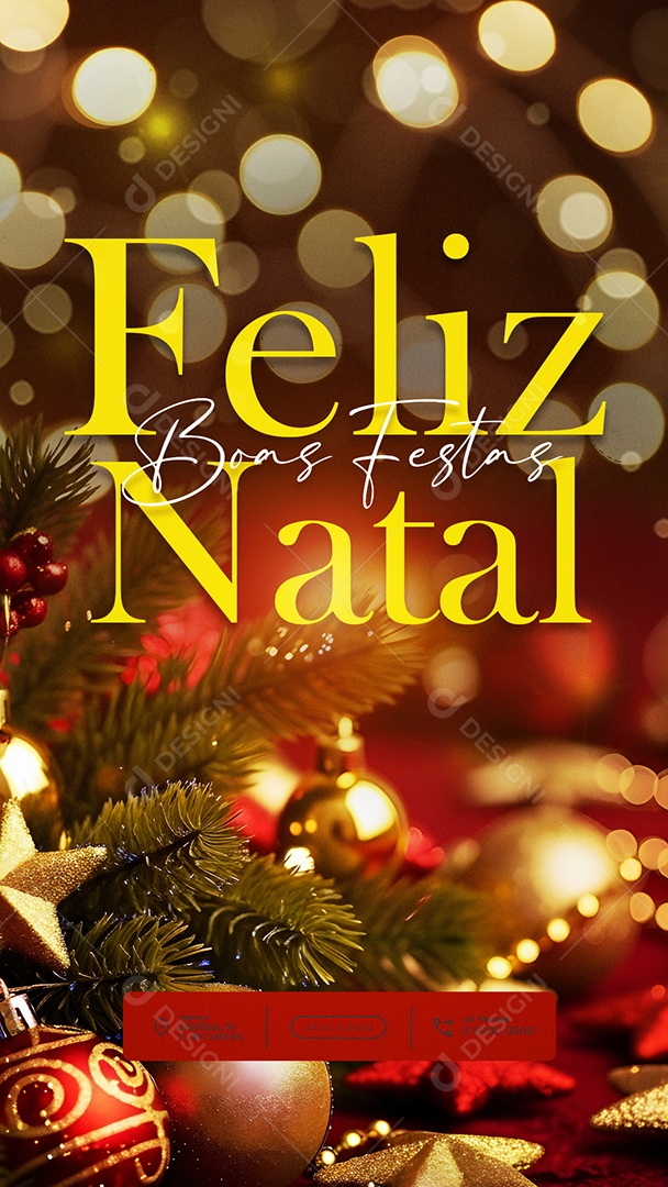 Feliz Natal 25 de Dezembro Story Boas Social Media PSD Editável