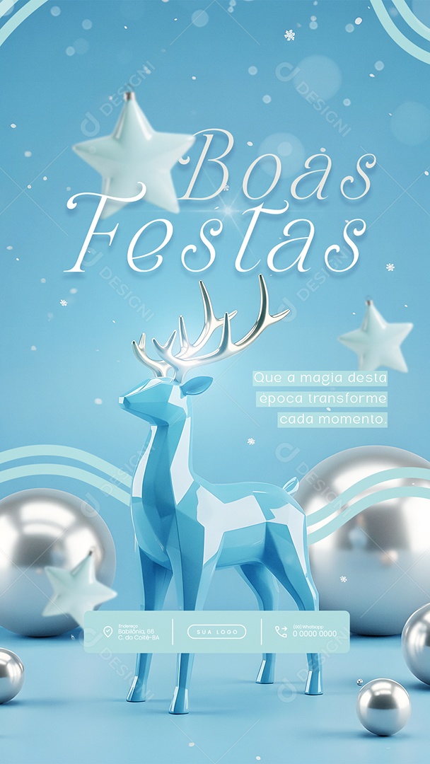 Feliz Natal 25 de Dezembro Story Cada Momento Social Media PSD Editável