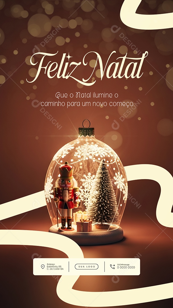 Feliz Natal 25 de Dezembro Story Caminho Para um Novo Começo Social Media PSD Editável