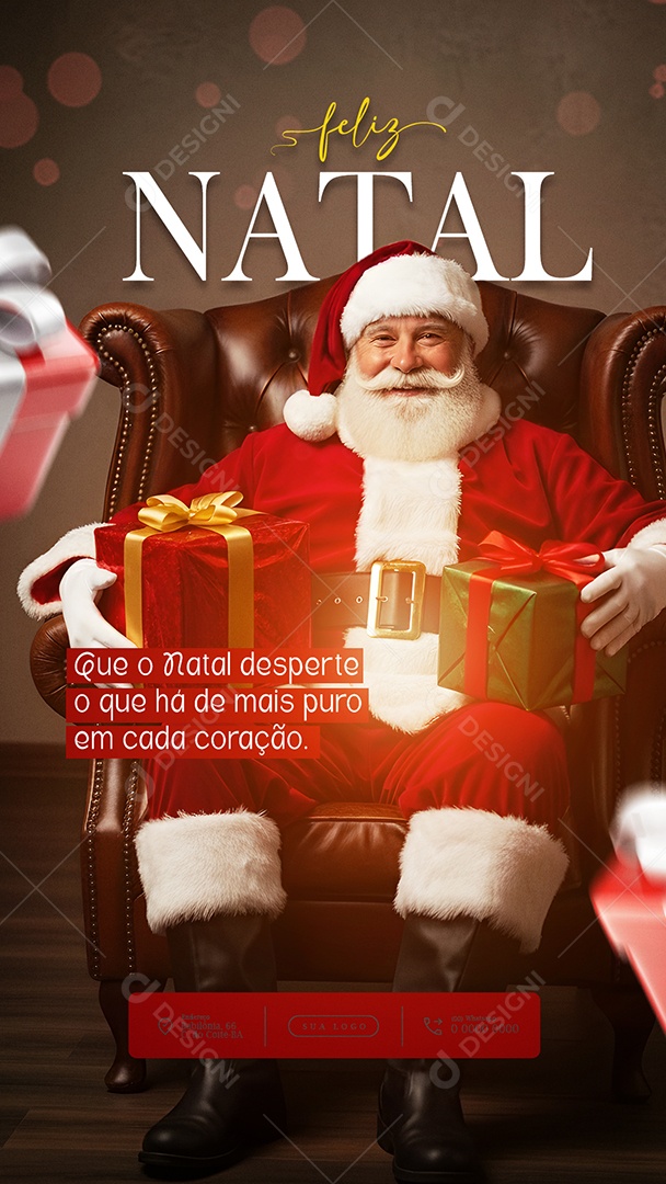 Feliz Natal 25 de Dezembro Story Desperte Social Media PSD Editável