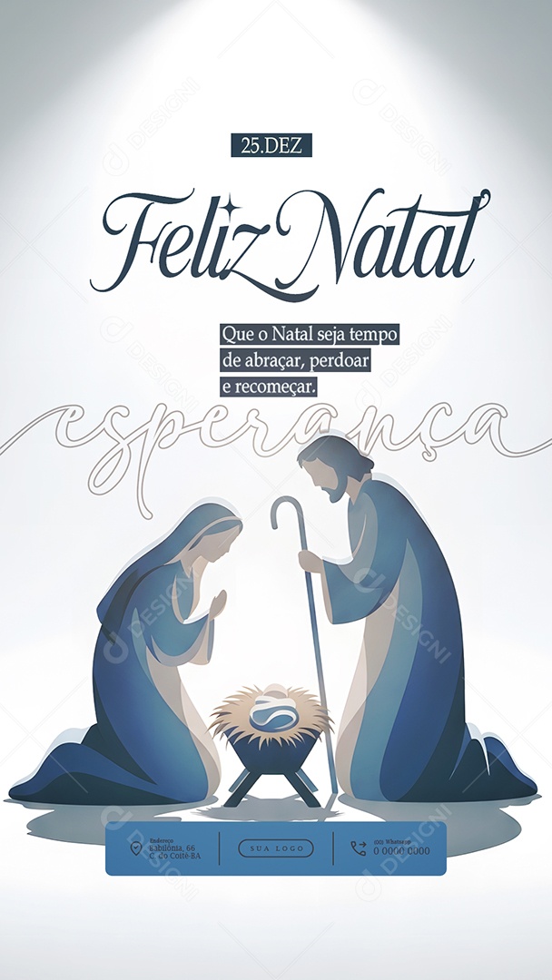 Feliz Natal 25 de Dezembro Story Esperança Social Media PSD Editável