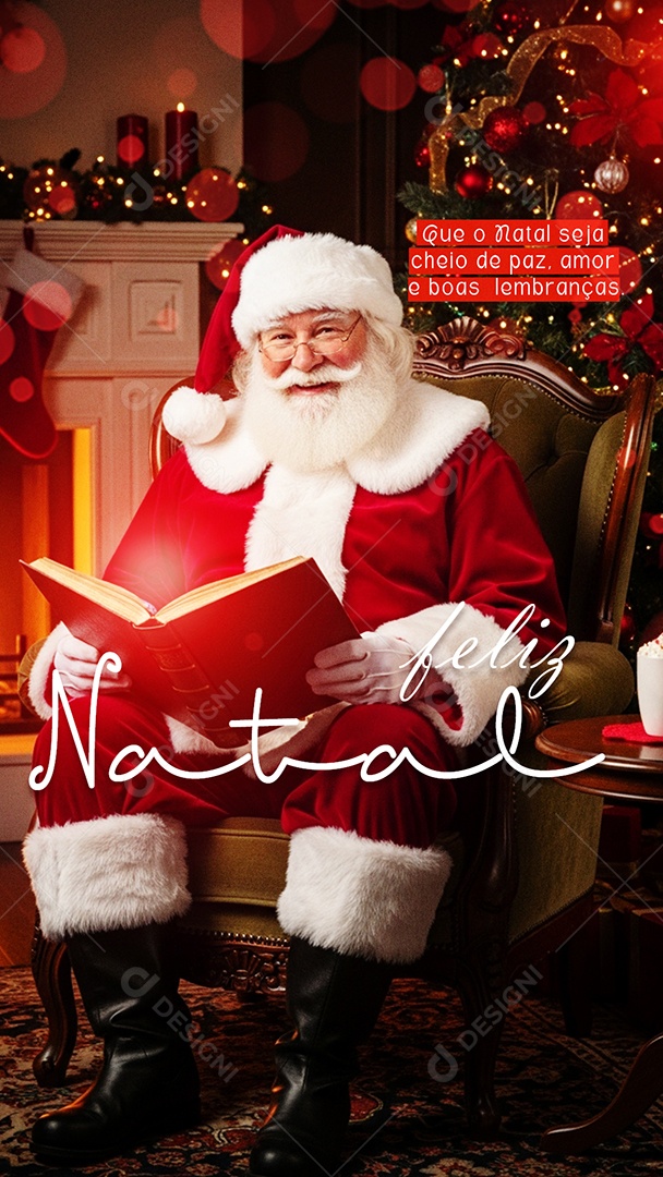 Feliz Natal 25 de Dezembro Story Natal Social Media PSD Editável