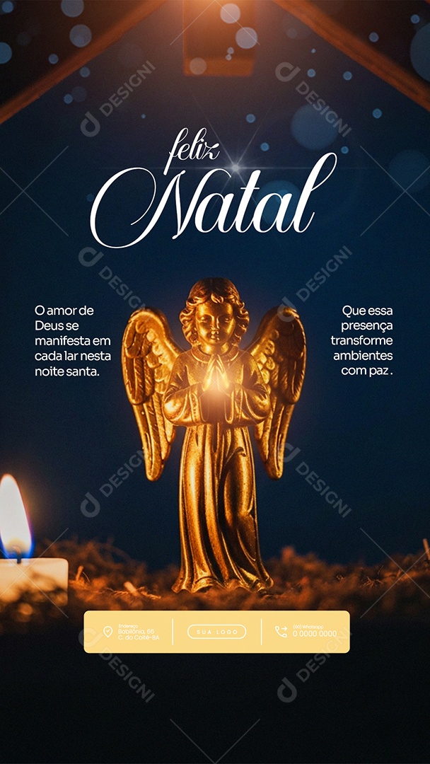 Feliz Natal 25 de Dezembro Story o Amor de Deus Social Media PSD Editável