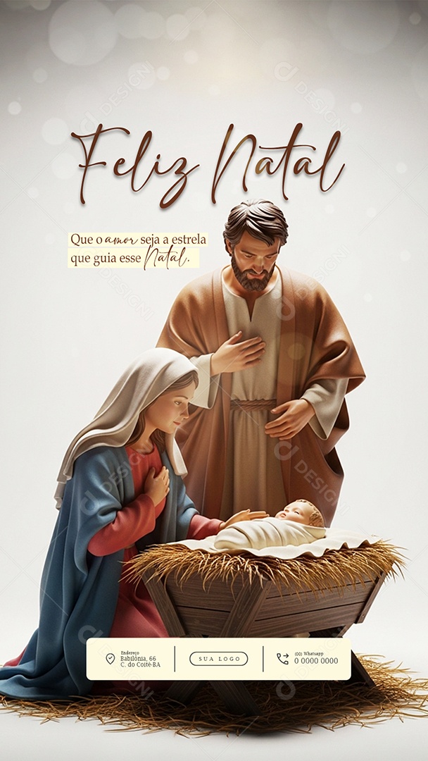 Feliz Natal 25 de Dezembro Story que o Amor Social Media PSD Editável