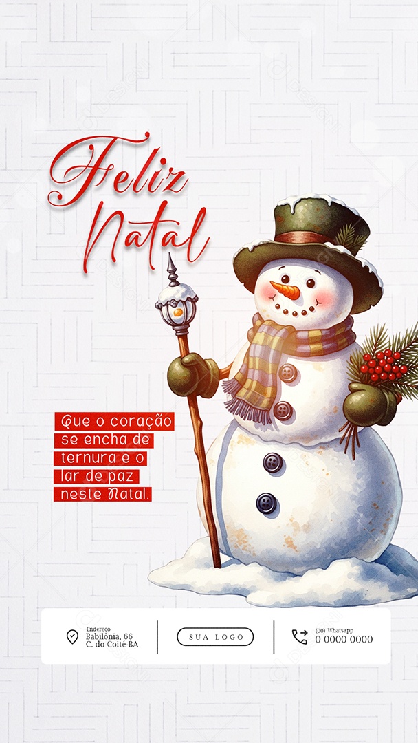 Feliz Natal 25 de Dezembro Story Que o Coração Social Media PSD Editável
