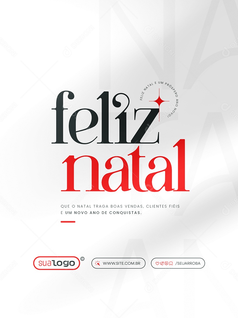 Feliz Natal 25 de Dezembro Social Media PSD Editável