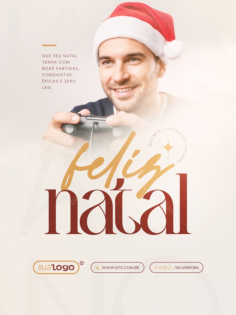 Feliz Natal 25 de Dezembro Games Social Media PSD Editável