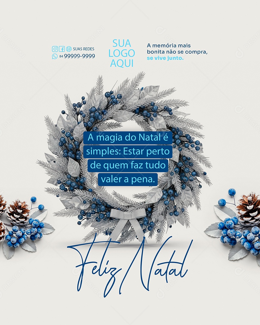 Feliz Natal 25 de Dezembro a Magia do Natal Social Media PSD Editável