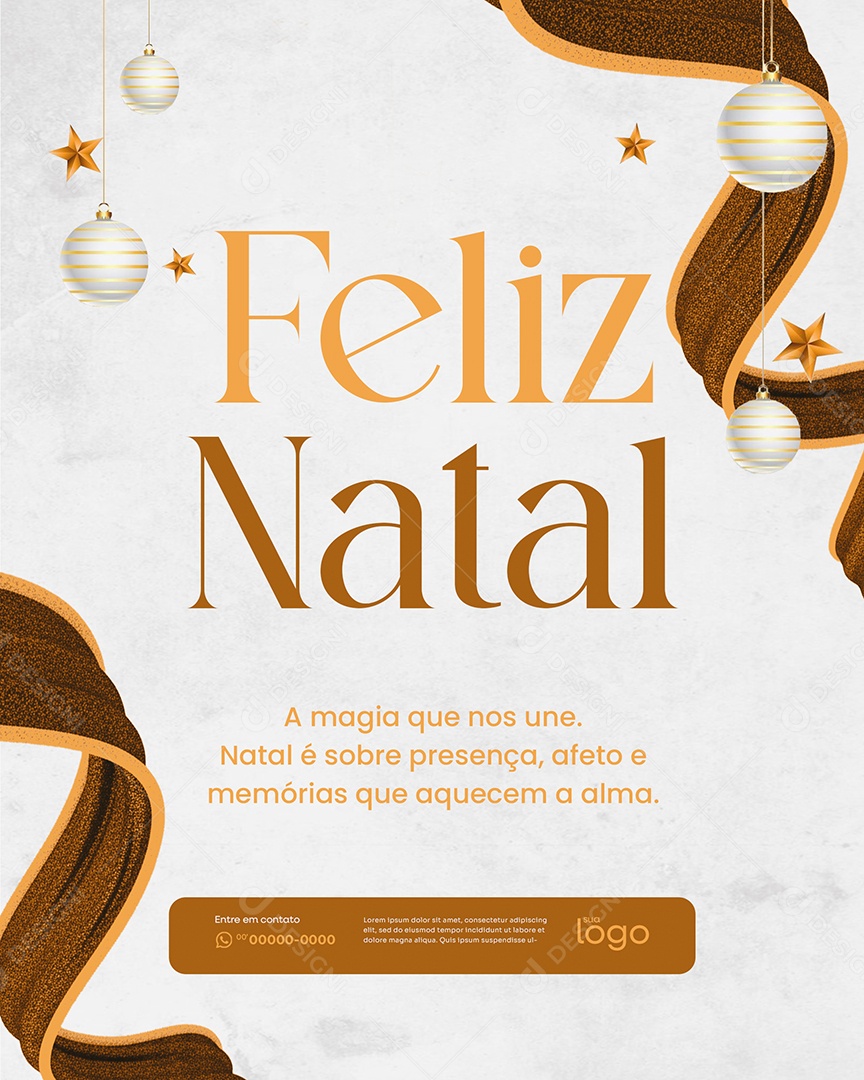 Feliz Natal 25 de Dezembro a Magia Que Nos Une Social Media PSD Editável