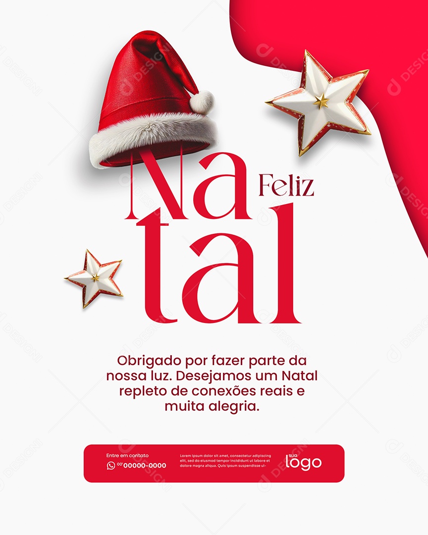 Feliz Natal 25 de Dezembro Social Media PSD Editável