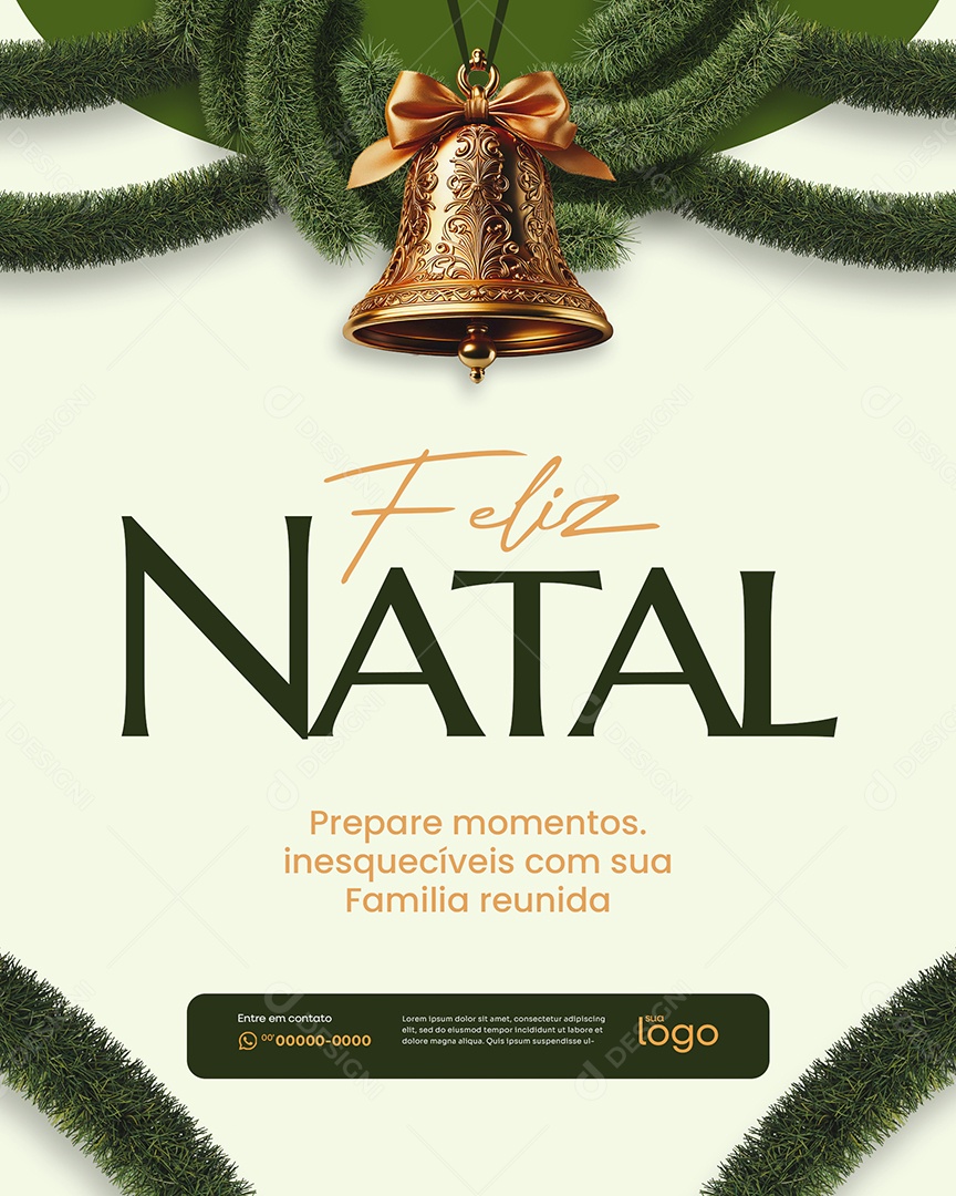 Feliz Natal 25 de Dezembro Prepare Momentos Social Media PSD Editável
