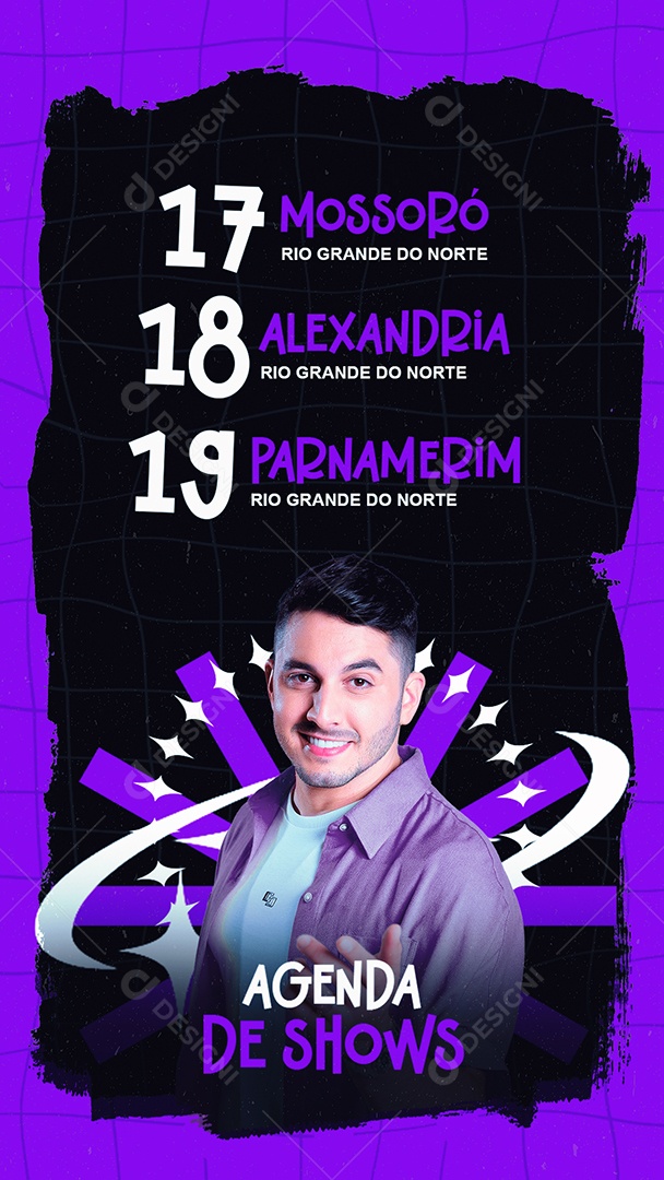 Story Flyer Próximos Shows Agenda de Shows Social Media PSD Editável