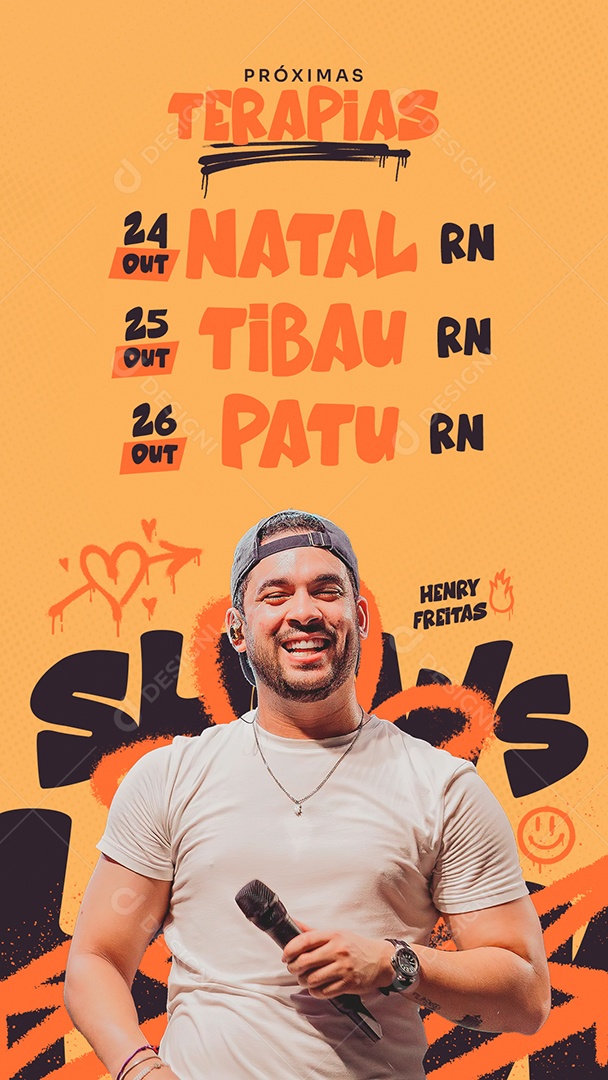 Story Flyer Próximos Shows Próximas Terapias Social Media PSD Editável