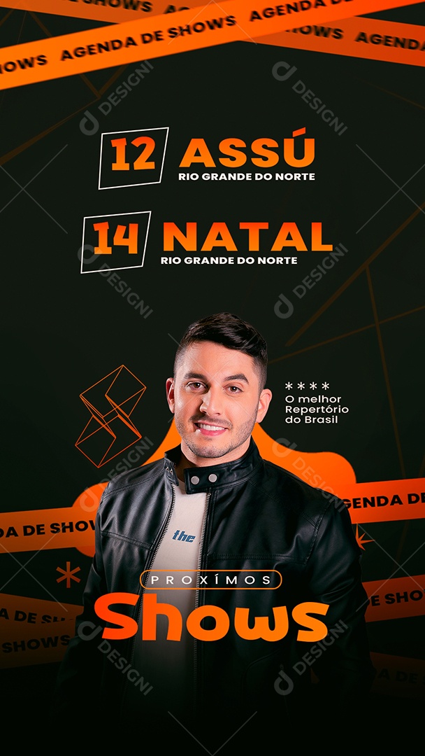 Story Flyer Próximos Shows Agenda de Shows Social Media PSD Editável