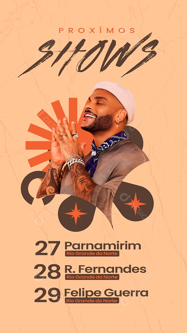 Story Flyer Próximos Shows Social Media PSD Editável