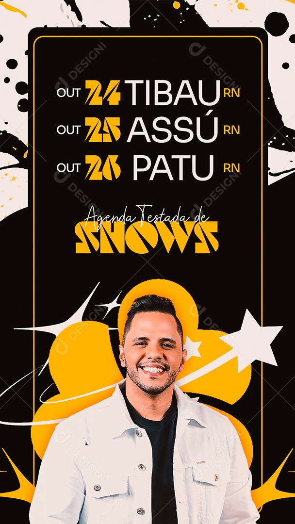 Story Flyer Próximos Shows Agenda Testada de Shows Social Media PSD Editável