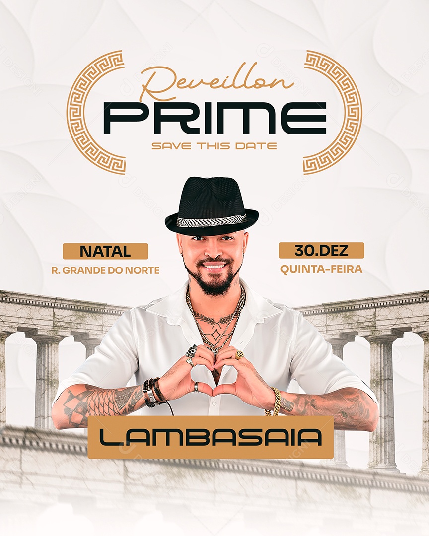 Flyer Próximos Shows Réveillon Prime Social Media PSD Editável