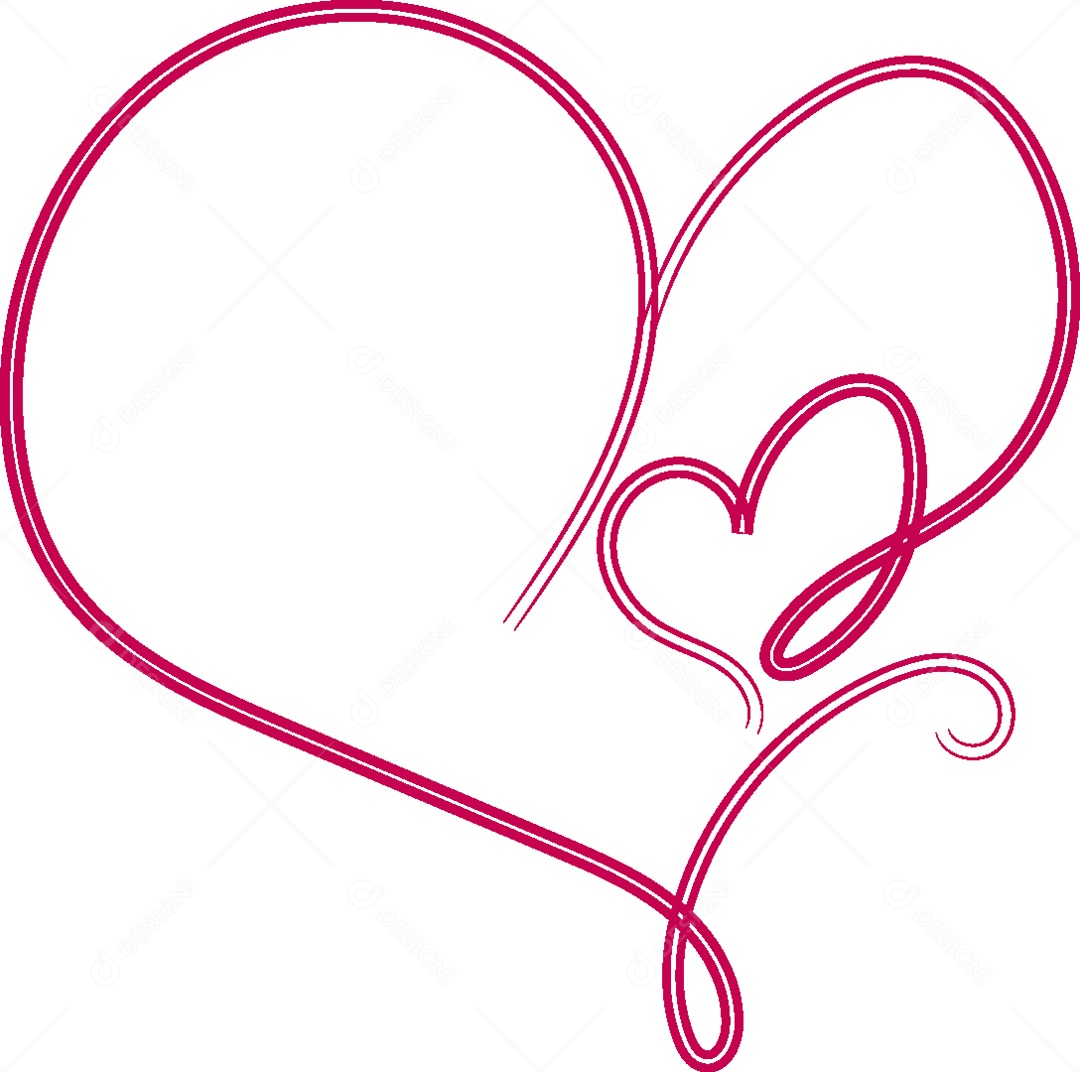 Desenho de Coração Feito a Mão Vetor EPS