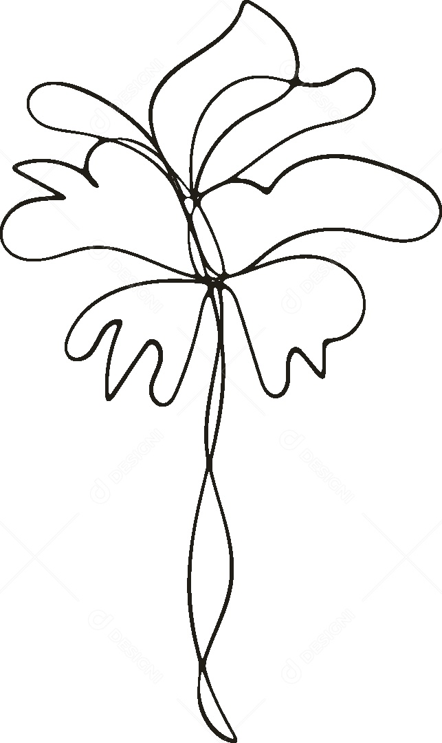 Desenho de Flor Feito a Mão Vetor EPS
