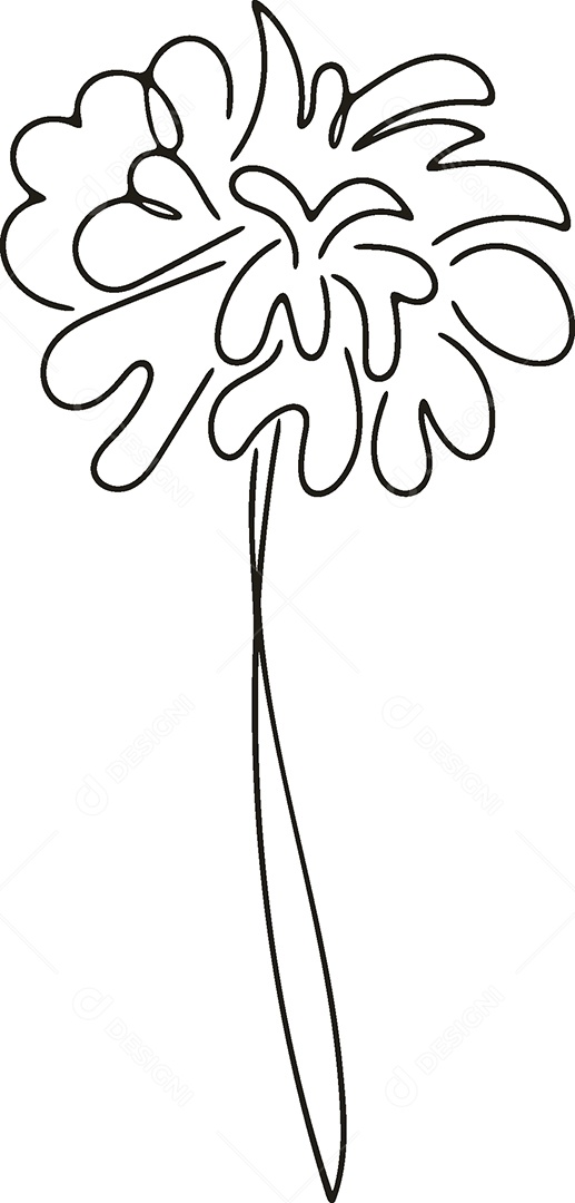 Desenho de Flor Feito a Mão Vetor EPS
