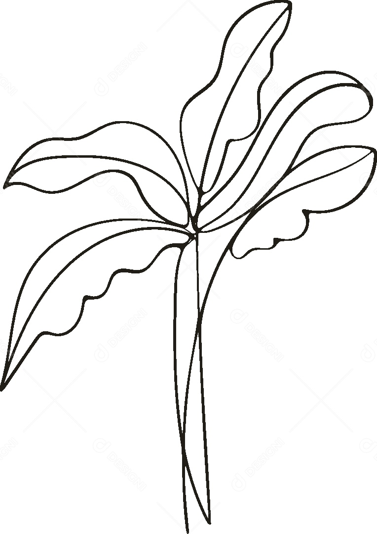 Desenho de Flor Feito a Mão Vetor EPS