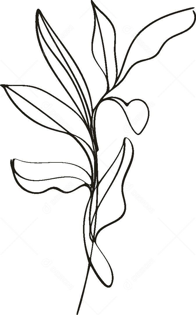 Desenho de Flor Feito a Mão Vetor EPS