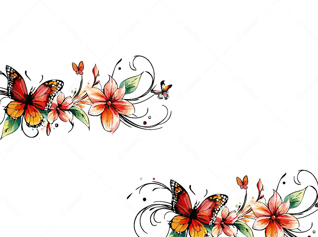 Background Floral Ilustração Vetor EPS