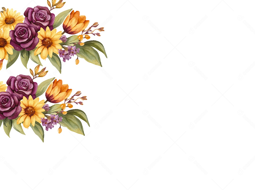 Background Floral Ilustração Vetor EPS