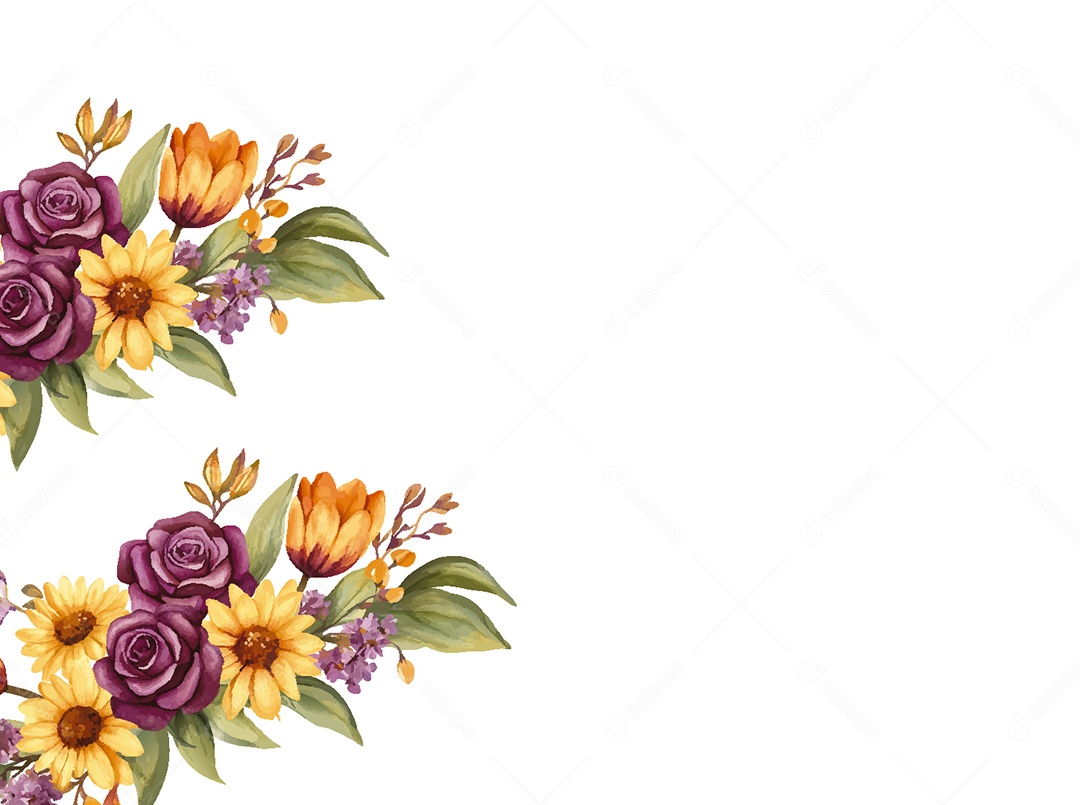 Background Floral Ilustração Vetor EPS