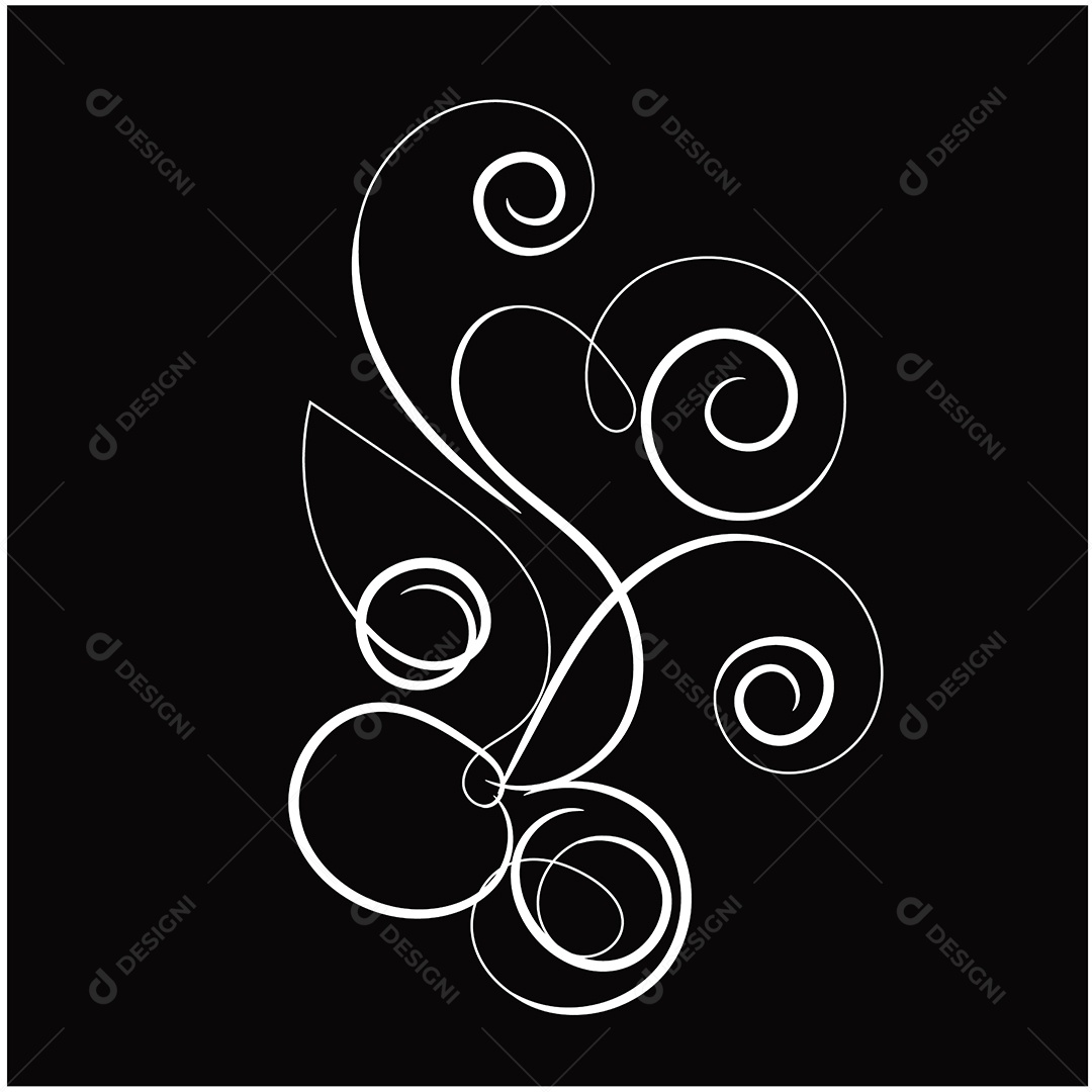 Desenho de Flores Feito a Mão Vetor EPS