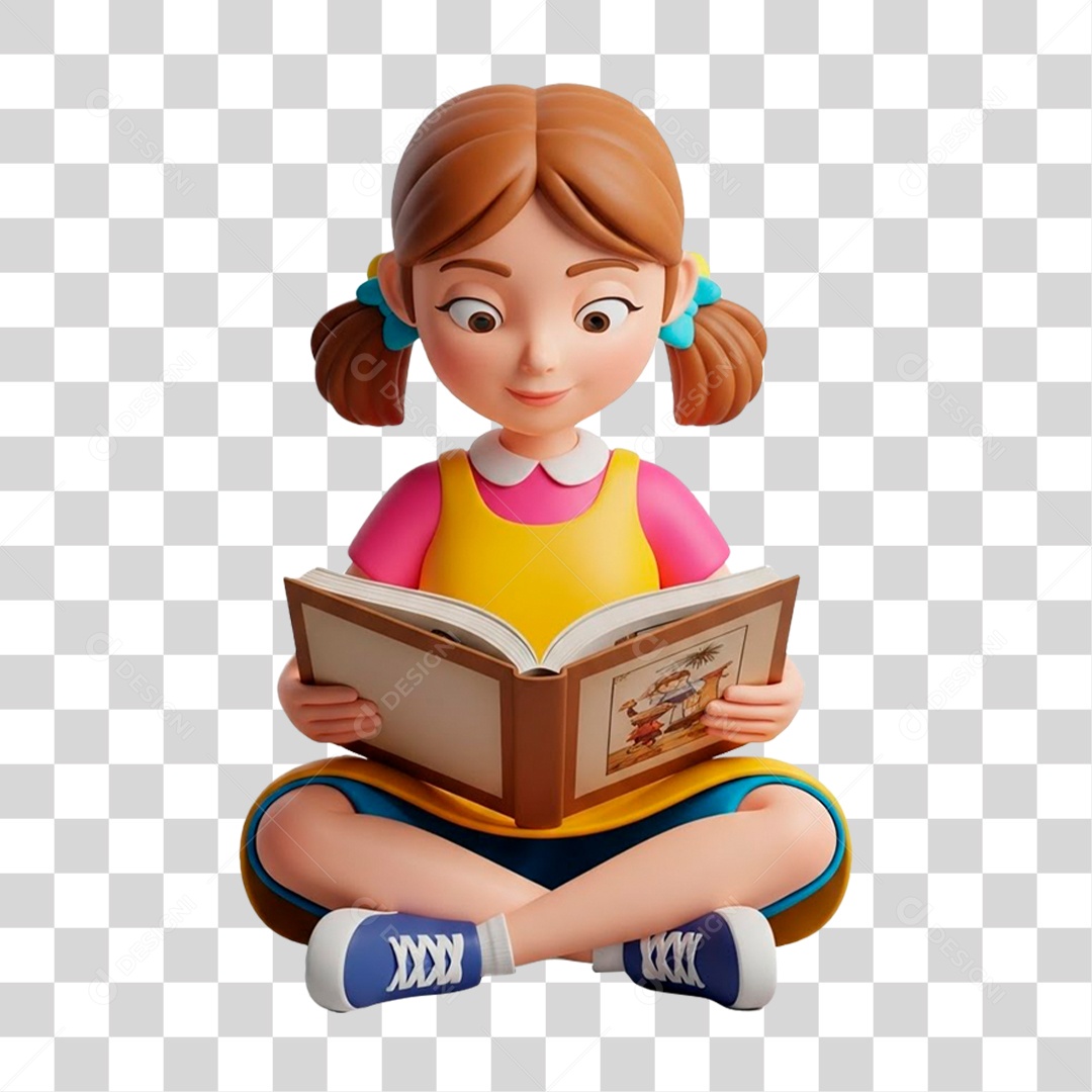 Personagem 3D Estudante PNG Transparente