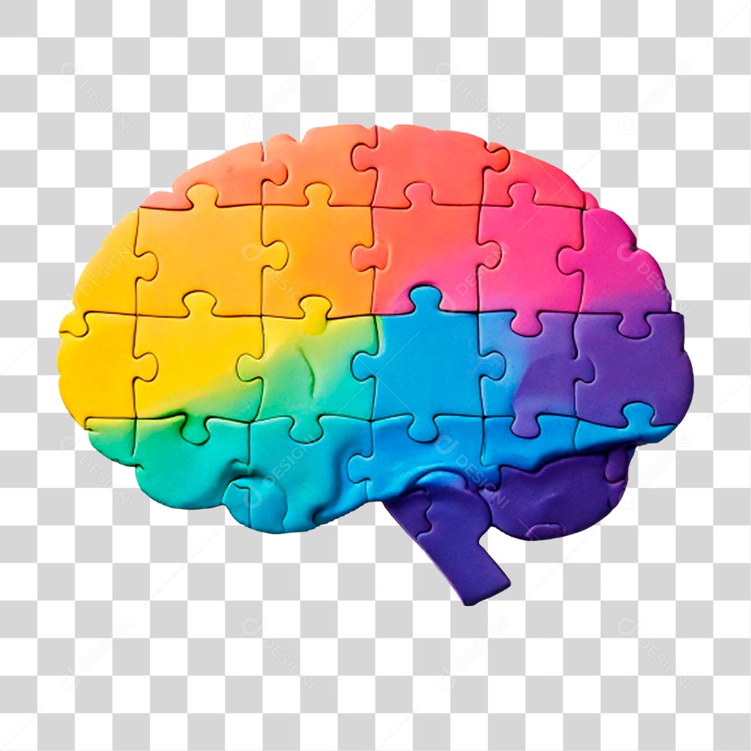 Cérebro do Autismos PNG Transparente