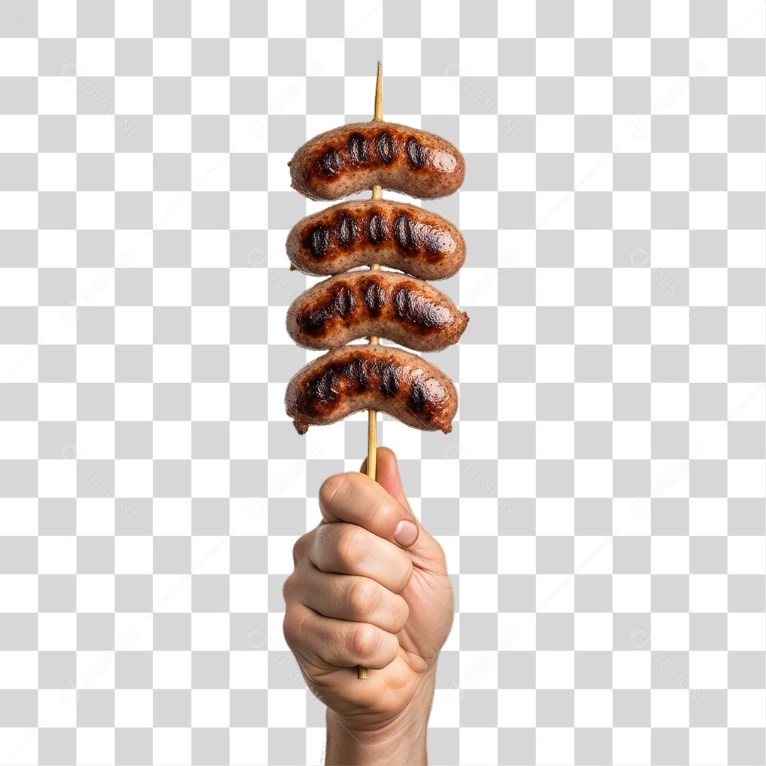 Espetinho de Linguiça Churrasco Churrasquinho PNG Transparente
